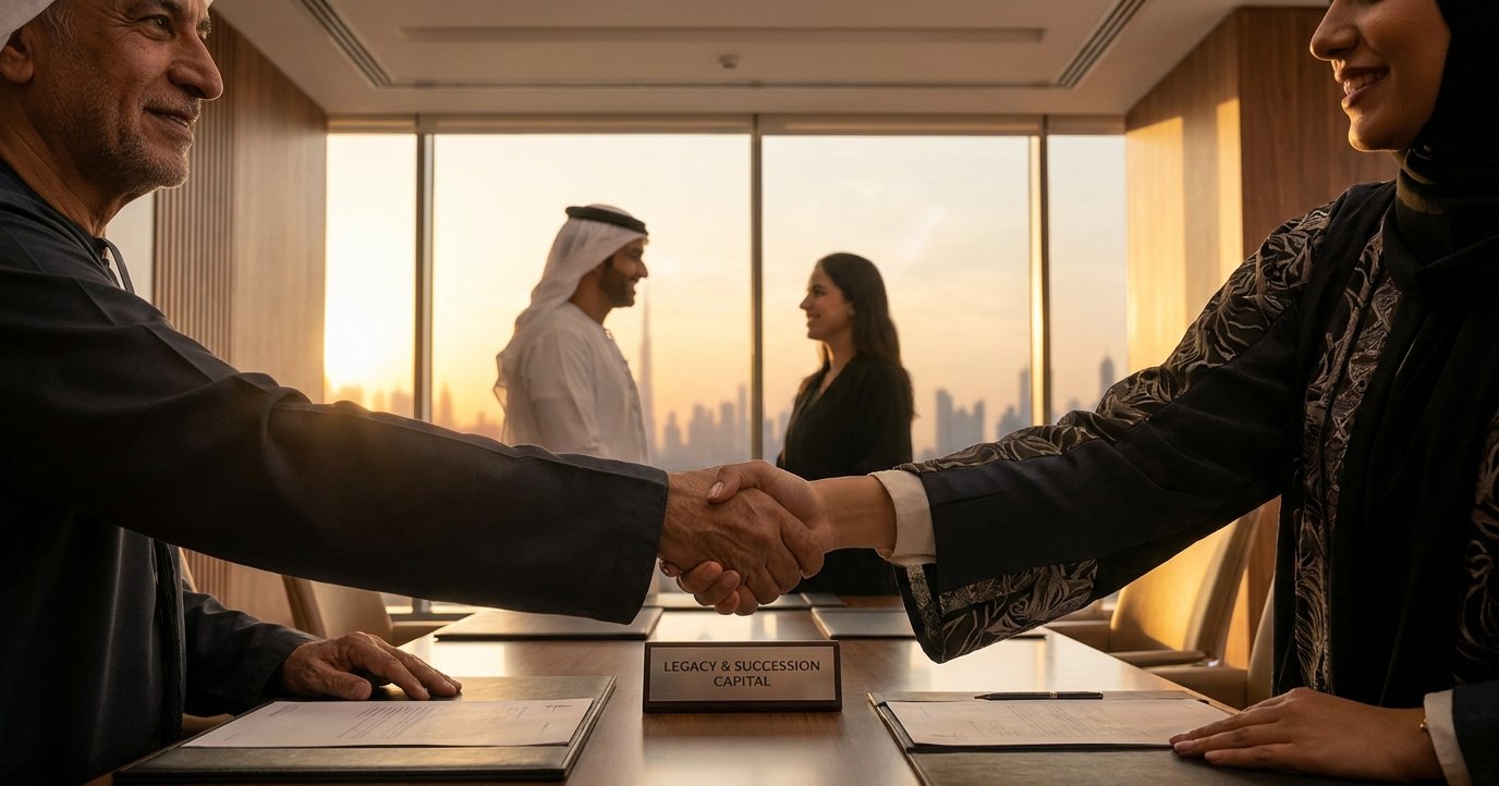 Family business finalising business capital in a boardroom